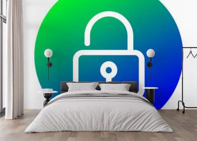 lock icon button
 Wall mural