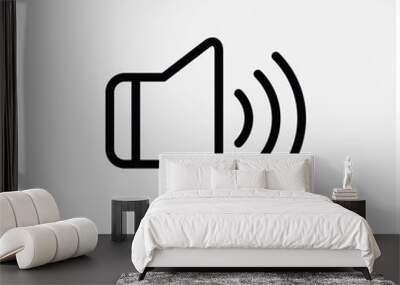 Sound icon vector logo template Wall mural