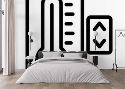 temperature control icon Wall mural