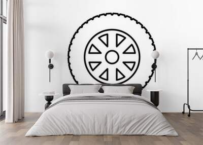 Tire icon vector logo template Wall mural