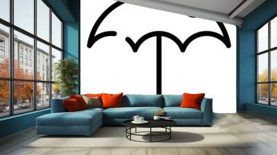 Umbrella icon Wall mural