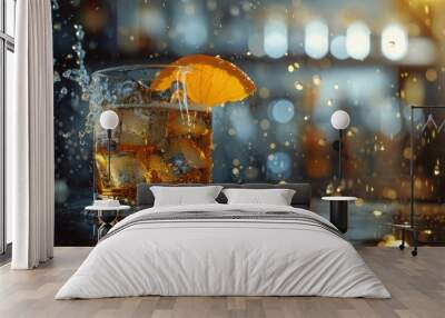 whiskey display with luxury style Wall mural