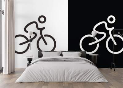 cycling logo line design icon vector illustration Wall mural