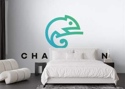 LOGO CHAMELEON LINE CREATIVE MODERN SYMBOL Wall mural