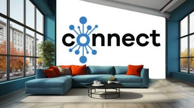 logo design connection vector technology modern Wall mural