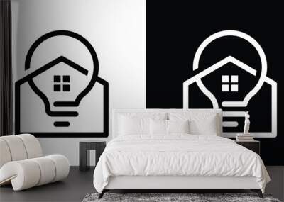 logo design furniture lamp and home icon vector inspiration Wall mural