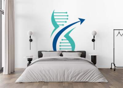 logo design genetics and launch, trip, travel, lab, experiment. logo design icon, vector, symbol, creative, idea. Wall mural