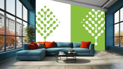 logo design set icon tree technology vector illustration Wall mural