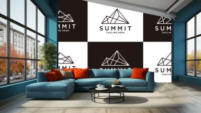 logo design summit line set template Wall mural