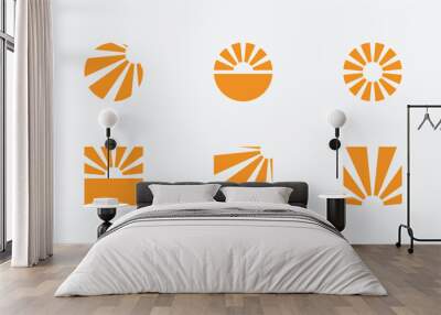 logo design sun modern simple template Wall mural