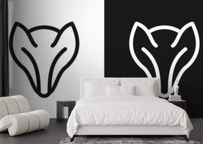 logo line wolf design icon vector illustration Wall mural