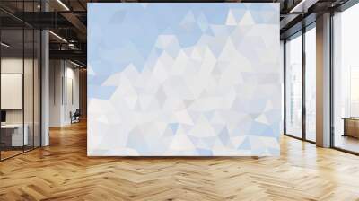 Abstract mosaic abstract backround. Light blue and gray triangular low poly style pattern. Wall mural