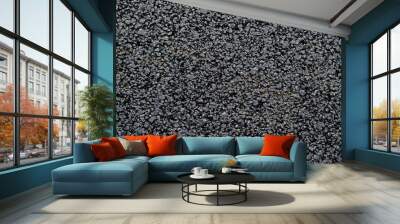 Background of new and fresh black asphalt tar Wall mural