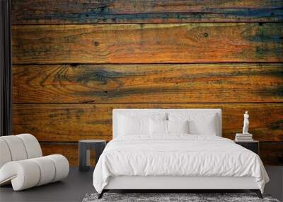 old wooden background Wall mural