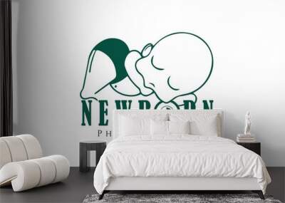 Newborn photography logo 4 Wall mural