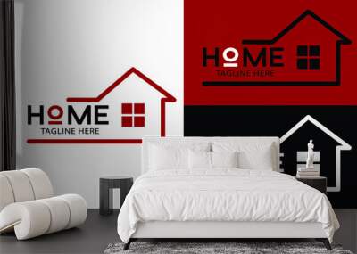 Home logo design template vector illustration, eps10 Wall mural