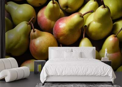 background of fresh pears Wall mural