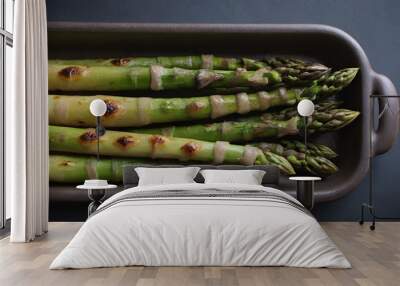 closeup of grilled asparagus Wall mural