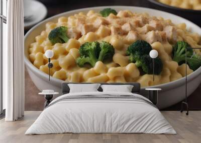 mac and cheese with chicken and broccoli Wall mural