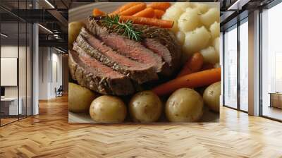 pot roast with potatoes and carrots Wall mural