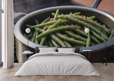 seasoned green beans in a pot Wall mural