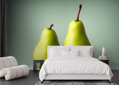 two pears in a isolated background Wall mural