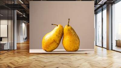 pear fruit on the table with different backgrounds Wall mural