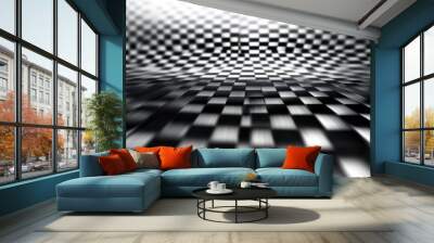 Detailed examination of carbon fiber texture in an artistic form. Wall mural