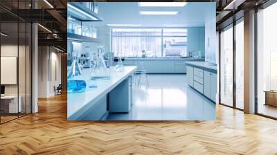 Interior design and layout of a scientific lab. Wall mural