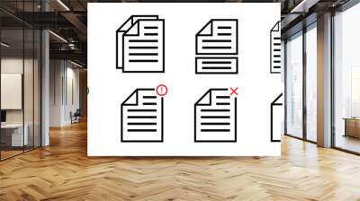 document icon set, vector graphic design eps 10, for digital needs. Wall mural