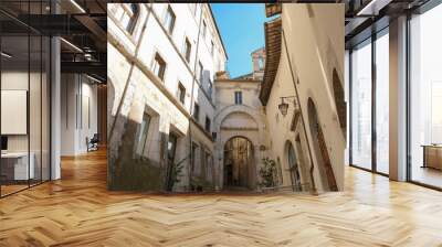 alley with arch in the historic center of the medieval town spoleto umbria italy Wall mural