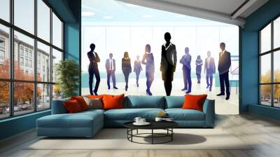 Business People Group Silhouette Executives Team Wall mural