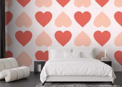 Pastel Hearts Seamless Pattern Cute Valentines Day Wall mural