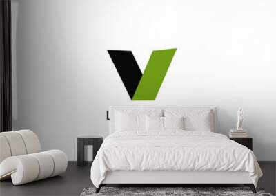 letter v logo concept with white background Wall mural