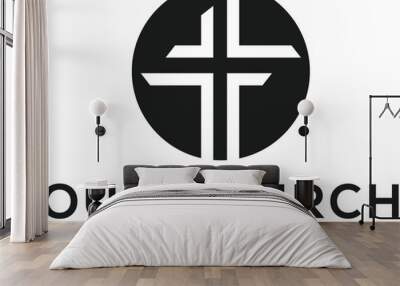 Church logo sign modern vector graphic abstract  Wall mural