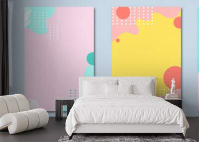 summer. modern, trendy design set for social media. contemporary art. creative conceptual and colorf Wall mural