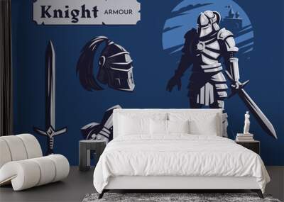 Knight armor set  Wall mural