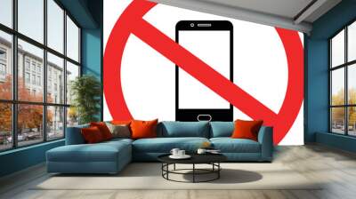 no mobile phone sign Wall mural