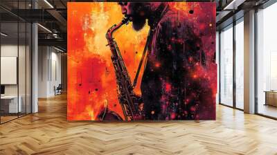 saxophone Wall mural