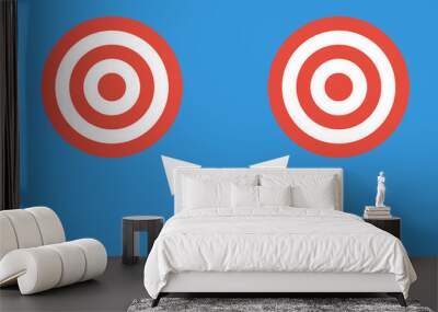 two targets and two arrows, vector concept Wall mural