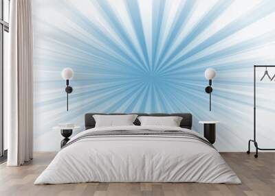 White and Blue Radial Background Wall mural