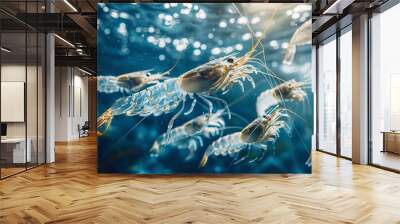 shrimp in aquarium Wall mural