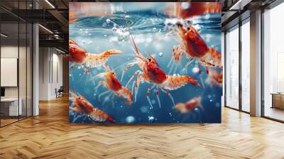 shrimp in the water Wall mural