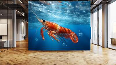 shrimp in water Wall mural