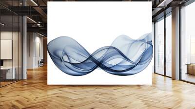 Swirling blue shapes in an abstract design evoke a sense of motion and flow Wall mural