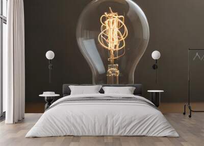 a light bulb that is sitting on a table Wall mural