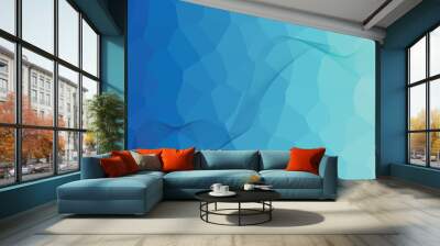 abstract blue background with waves Wall mural