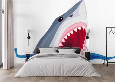 Angry shark Wall mural