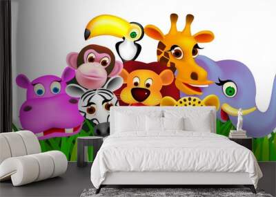 Animal cartoon Wall mural