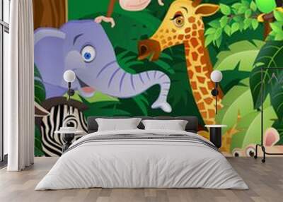 Animal cartoon Wall mural